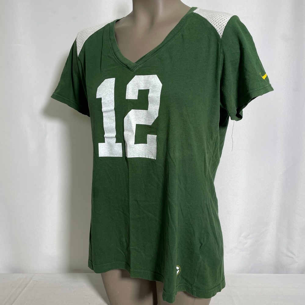 Aaron Rodgers #12 Green Bay Packers NFL Nike Jersey T-Shirt Women's XL - Picture 3 of 11